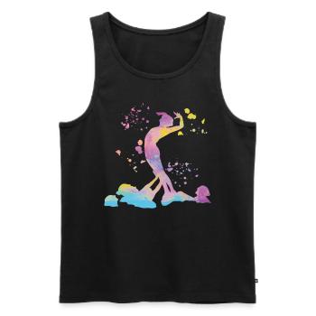 Artistic Swim Team Synchronschwimmen - Männer Premium Bio Tank Top - Schwarz - Vorne - AI Model Male 178 light (178cm)