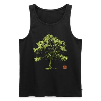 Shinrin Yoku Art Japonais Nature Forêt - Débardeur bio Premium Homme - noir - Devant - Michal (187cm)