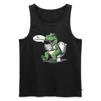 The Humor of Paleontology Dinosaurs - Men's Premium Organic Tank Top - black - Front - AI Model Male 178 light (178cm)