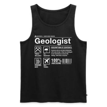 The Humor of Paleontology Dinosaurs - Men's Premium Organic Tank Top - black - Front - AI Model Male 178 light (178cm)
