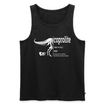 The Humor of Paleontology Dinosaurs - Men's Premium Organic Tank Top - black - Front - AI Model Male 178 light (178cm)