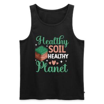 Dear Soil Science Agricultural Scientist - Men's Premium Organic Tank Top - black - Front - AI Model Male 178 light (178cm)