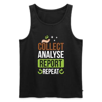 Dear Soil Science Agricultural Scientist - Men's Premium Organic Tank Top - black - Front - AI Model Male 178 light (178cm)