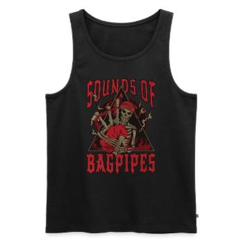 Bagpiper Scottish bagpipe sound - Men's Premium Organic Tank Top - black - Front - Michal (187cm)