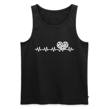 Balletttänzerin Mädchen Ballett Tänzer Herzschlag - Männer Premium Bio Tank Top - Schwarz - Vorne - Michal (187cm)