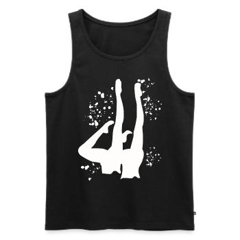 Artistic Swim Team Synchronschwimmen - Männer Premium Bio Tank Top - Schwarz - Vorne - AI Model Male 178 light (178cm)
