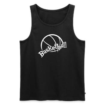 Joueurs de basket-ball Basketteurs Basket-ball - Débardeur bio Premium Homme - noir - Devant - Michal (187cm)