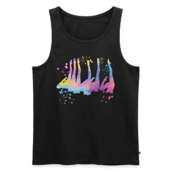 Artistic Swim Team Synchronschwimmen - Männer Premium Bio Tank Top - Schwarz - Vorne - AI Model Male 178 light (178cm)