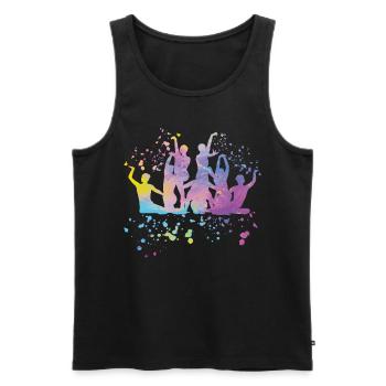 Artistic Swim Team Synchronschwimmen - Männer Premium Bio Tank Top - Schwarz - Vorne - AI Model Male 178 light (178cm)