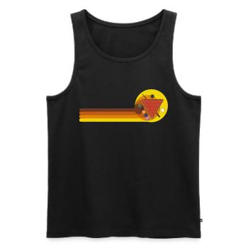 Billardtisch Billard Pool Vintage 70er 80er - Männer Premium Bio Tank Top - Schwarz - Vorne - AI Model Male 178 light (178cm)