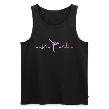 Figure Skating Ice Skating Figure Skating - Men's Premium Organic Tank Top - black - Front - AI Model Male 178 light (178cm)