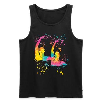 Artistic Swim Team Synchronschwimmen - Männer Premium Bio Tank Top - Schwarz - Vorne - AI Model Male 178 light (178cm)