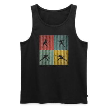 Fechten Game Gamer Fechterin Spiel Fechten Fechter - Männer Premium Bio Tank Top - Schwarz - Vorne - Michal (187cm)