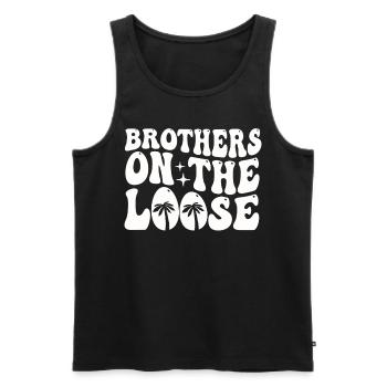 Brothers On The Loose Sibling Journey - Men's Premium Organic Tank Top - black - Front - Michal (187cm)