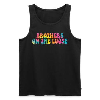 Brothers On The Loose Sibling Journey - Men's Premium Organic Tank Top - black - Front - Michal (187cm)