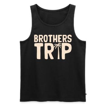 Sibling Brothers Journey - Men's Premium Organic Tank Top - black - Front - AI Model Male 178 light (178cm)