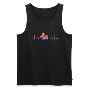 Figure Skating Ice Skating Figure Skating - Men's Premium Organic Tank Top - black - Front - AI Model Male 178 light (178cm)