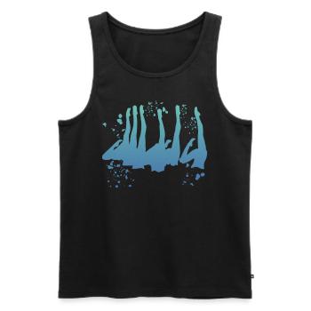 Artistic Swim Team Synchronschwimmen - Männer Premium Bio Tank Top - Schwarz - Vorne - AI Model Male 178 light (178cm)