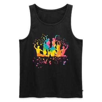 Artistic Swim Team Synchronschwimmen - Männer Premium Bio Tank Top - Schwarz - Vorne - AI Model Male 178 light (178cm)