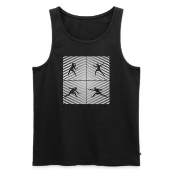 Fechten Game Gamer Fechterin Spiel Fechten Fechter - Männer Premium Bio Tank Top - Schwarz - Vorne - Michal (187cm)