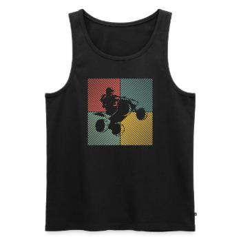 ATV Quad Bike Vehicles Offroad Vintage Quad Bike - Men's Premium Organic Tank Top - black - Front - AI Model Male 178 light (178cm)