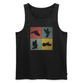 Colombophile colombophile sport pigeon racing accessoires - Débardeur bio Premium Homme - noir - Devant - Michal (187cm)