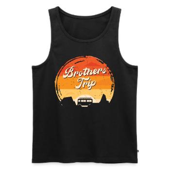 Sibling Brothers Journey - Men's Premium Organic Tank Top - black - Front - AI Model Male 178 light (178cm)