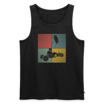 Strand-Kite Windracer Land-Kite Kite-Strandsegler - Männer Premium Bio Tank Top - Schwarz - Vorne - AI Model Male 178 light (178cm)