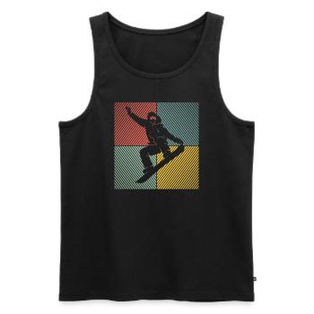 Skiing Ski Ski Lift Skiing Skiing Skis - Men's Premium Organic Tank Top - black - Front - AI Model Male 178 light (178cm)