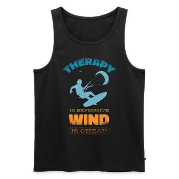 Kitesurf Kiteboards Kitesurfing Kite Surf Board - Men's Premium Organic Tank Top - black - Front - AI Model Male 178 light (178cm)