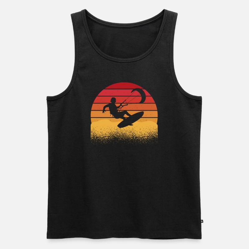 Kitesurf Kiteboards Kitesurfen Kite-Surf-board - Männer Premium Bio Tank Top - Schwarz