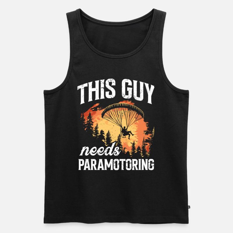 Paramotoring paramotoring - Men's Premium Organic Tank Top - black