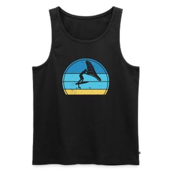 Wingfoil Surfer Wingfoiling Hydrofoil Kitefoil - Men's Premium Organic Tank Top - black - Front - AI Model Male 178 light (178cm)