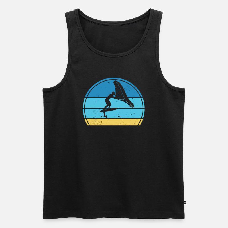 Wingfoil-Surfer Wingfoiling Hydrofoil Kitefoil - Männer Premium Bio Tank Top - Schwarz