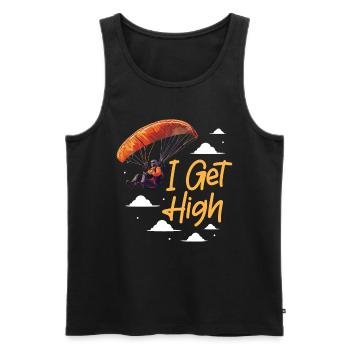 Paramotoring paramotoring - Men's Premium Organic Tank Top - black - Front - AI Model Male 178 light (178cm)
