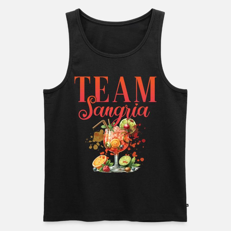 Cocktail Barkeeper Team Sangria - Männer Premium Bio Tank Top - Schwarz