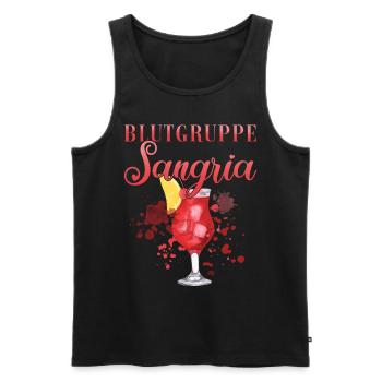 Cocktail Barman Groupe Sanguin Sangria - Débardeur bio Premium Homme - noir - Devant - Michal (187cm)