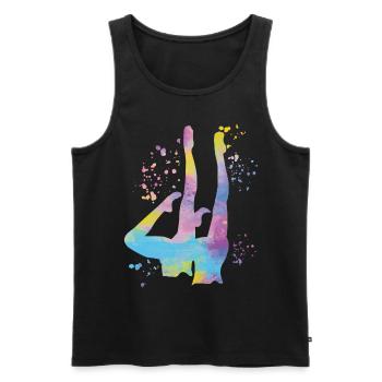 Artistic Swim Team Synchronschwimmen - Männer Premium Bio Tank Top - Schwarz - Vorne - AI Model Male 178 light (178cm)