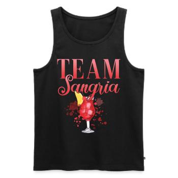 Cocktail Barkeeper Team Sangria - Männer Premium Bio Tank Top - Schwarz - Vorne - Michal (187cm)