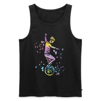 Unicycliste monocycle monocycle - Débardeur bio Premium Homme - noir - Devant - Michal (187cm)