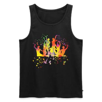 Artistic Swim Team Synchronschwimmen - Männer Premium Bio Tank Top - Schwarz - Vorne - AI Model Male 178 light (178cm)