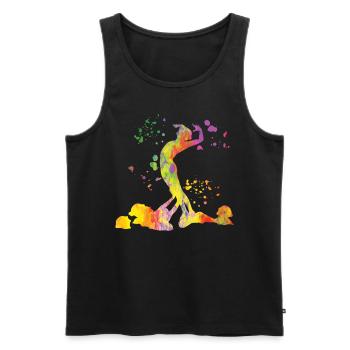 Artistic Swim Team Synchronschwimmen - Männer Premium Bio Tank Top - Schwarz - Vorne - AI Model Male 178 light (178cm)