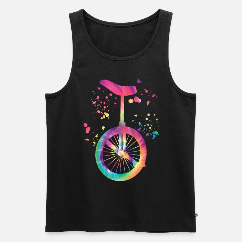 Einradfahrer Einradfahren Einrad - Männer Premium Bio Tank Top - Schwarz