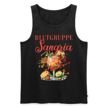 Cocktail Barman Groupe Sanguin Sangria - Débardeur bio Premium Homme - noir - Devant - Michal (187cm)