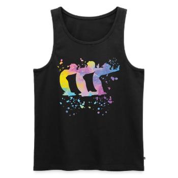 Artistic Swim Team Synchronschwimmen - Männer Premium Bio Tank Top - Schwarz - Vorne - AI Model Male 178 light (178cm)