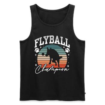 Flyball Canine Sport Agility Parcour Dog - Men's Premium Organic Tank Top - black - Front - AI Model Male 178 light (178cm)
