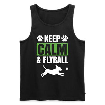 Flyball Canine Sport Agility Parcour Dog - Men's Premium Organic Tank Top - black - Front - AI Model Male 178 light (178cm)