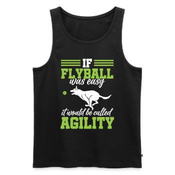 Flyball Canine Sport Agility Parcour Dog - Men's Premium Organic Tank Top - black - Front - AI Model Male 178 light (178cm)