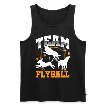 Flyball Canine Sport Agility Parcour Dog - Men's Premium Organic Tank Top - black - Front - AI Model Male 178 light (178cm)