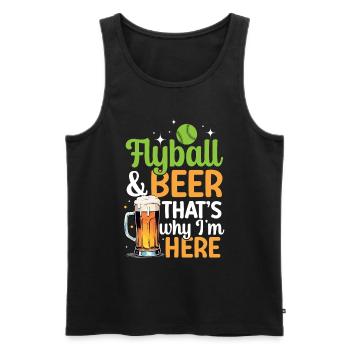 Flyball Canine Sport Agility Parcour Dog - Men's Premium Organic Tank Top - black - Front - AI Model Male 178 light (178cm)